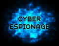 Cyber Espionage Criminal Cyber Attack 2d Illustration