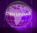 Cyber Espionage Criminal Cyber Attack 3d Illustration