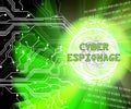 Cyber Espionage Criminal Cyber Attack 3d Illustration