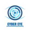 Cyber eye icon. Vector illustration. Royalty Free Stock Photo