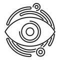 Cyber eye scanning technology icon showing recognition system Royalty Free Stock Photo