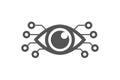 Cyber eye symbol vector icon, cyber logo concept. Modern media icon. Vision Logotype concept. EPS 10