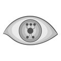 Cyber eyes icon, black monochrome style Royalty Free Stock Photo