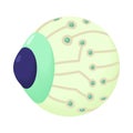 Cyber eyes icon, cartoon style Royalty Free Stock Photo