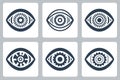 Cyber eyes icons set