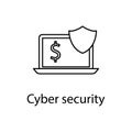 cyber financial security icon. Element of web icon with name for mobile concept and web apps. Detailed cyber financial security