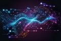 Cyber flow. Data manipulation concept. Beautiful colorful illustration. style. Generative AI