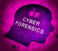 Cyber Forensics Computer Crime Analysis 3d Rendering