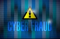 Cyber fraud dark binary background