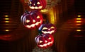 Cyber halloween. Pumpkin ghost 3D illustration