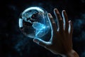 Cyber Hand With Planet Earth Royalty Free Stock Photo