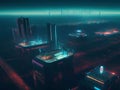 futuristic building,Generative AI lllustration,Cyber Heights