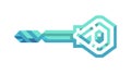 Cyber Key Icon, Digital Access & Security, vector design Generative AI Royalty Free Stock Photo
