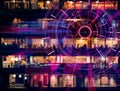 Cyber laser target on a night city blurred background Royalty Free Stock Photo