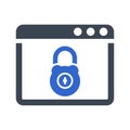 Cyber lock icon