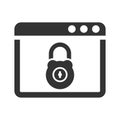 Cyber lock icon