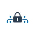 Cyber lock icon