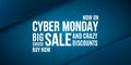 Cyber Monday advertizing banner design. Royalty Free Stock Photo