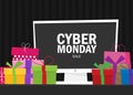 Cyber Monday background design. EPS 10 vector illustration Royalty Free Stock Photo