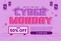 Cyber Monday Background design template is easy to customize