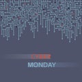 Cyber monday background. Sale technology banner. Royalty Free Stock Photo