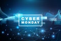 Cyber Monday - Blue Banner Royalty Free Stock Photo