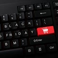 Black Friday Keyboard Key with Shopping Cart Icon and Enter Button, cyber monday, cyber monday shoping, black friday Royalty Free Stock Photo