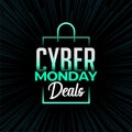 Cyber monday deals and shopping background design Royalty Free Stock Photo