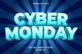 Cyber Monday editable text effect comic style