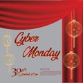 Cyber Monday flyer banner. sale banner
