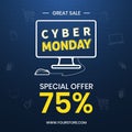 Cyber Monday Great Sale Background Design