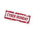 Cyber Monday Grunge Rubber Stamp On White Background Royalty Free Stock Photo