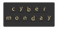 Cyber Monday inscription on the keyboard