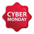 Cyber Monday misty rose red starburst sticker button