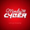 Cyber Monday online shopping and marketing concept