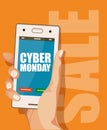 Cyber monday poster. Discount