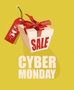 Cyber monday poster. Sale and discount