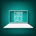 Cyber monday promotional banner or poster for