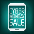 Cyber monday promotional banner or poster for