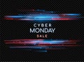 Cyber Monday. Promotional online sale event. Vector technology illustration.