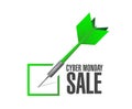 Cyber Monday Sale approval check mark message concept illustrat Royalty Free Stock Photo