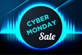 Cyber Monday Sale Background for Good Deal Promotion. Cyber Monday Banner and Label for Website