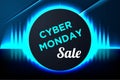 Cyber Monday Sale Background for Good Deal Promotion. Cyber Monday Banner and Label for Website.l