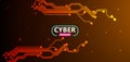 Cyber monday sale with circuit board background. Promotional online sale event.