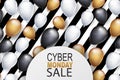 Cyber Monday Sale design concept. Big discount offer of the year background cover Royalty Free Stock Photo