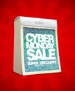 Cyber monday sale design, super discounts Royalty Free Stock Photo