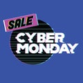 Cyber monday sale and discount in web shop and online internet store. Advertising, discount, sale, shopping. Cyber Royalty Free Stock Photo