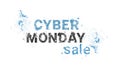 Cyber Monday Sale Grunge Text on White Background Shopping Promo Poster Royalty Free Stock Photo