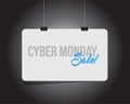 Cyber Monday Sale hanging banner message