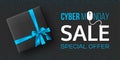 Cyber monday sale horizontal poster or banner.